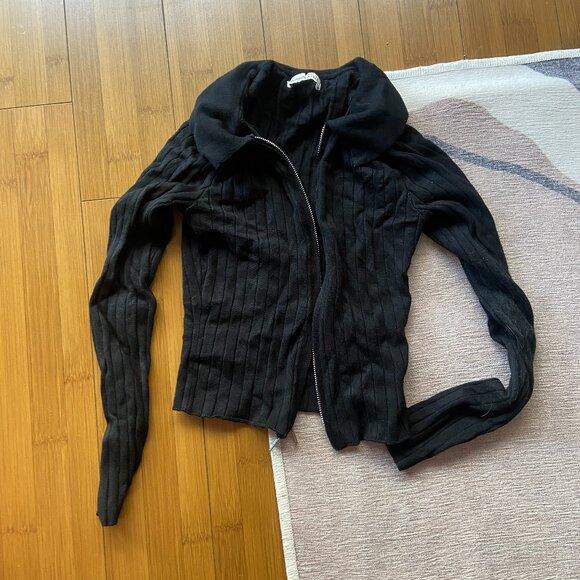 Abercrombie & Fitch Sweater Slim Zip Up Polo - Women's Small - Picture 1 of 3